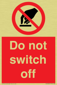Do not switch off 